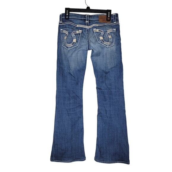 Big Star Sweet Jeans Womens 27 R (31x28.5) Boot Ultra Low Embroidered Pockets - Picture 2 of 7